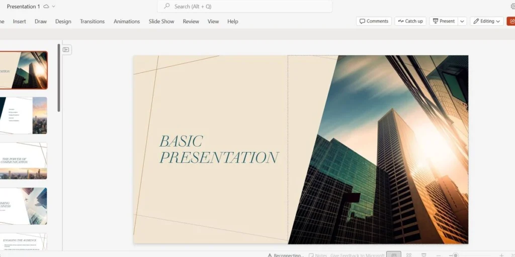 برنامج PowerPoint ،عمل الpresentation بالذكاء الاصطناعي