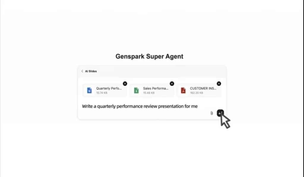 طريقة رفع البيانات على Genspark لعمل presentation قوي